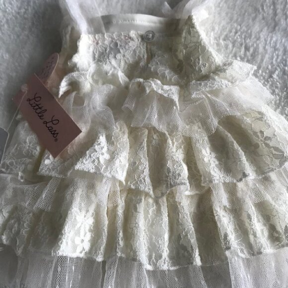 LITTLE Lass - NWT Laced 2 Piece beautiful dress - Picture 5 of 6
